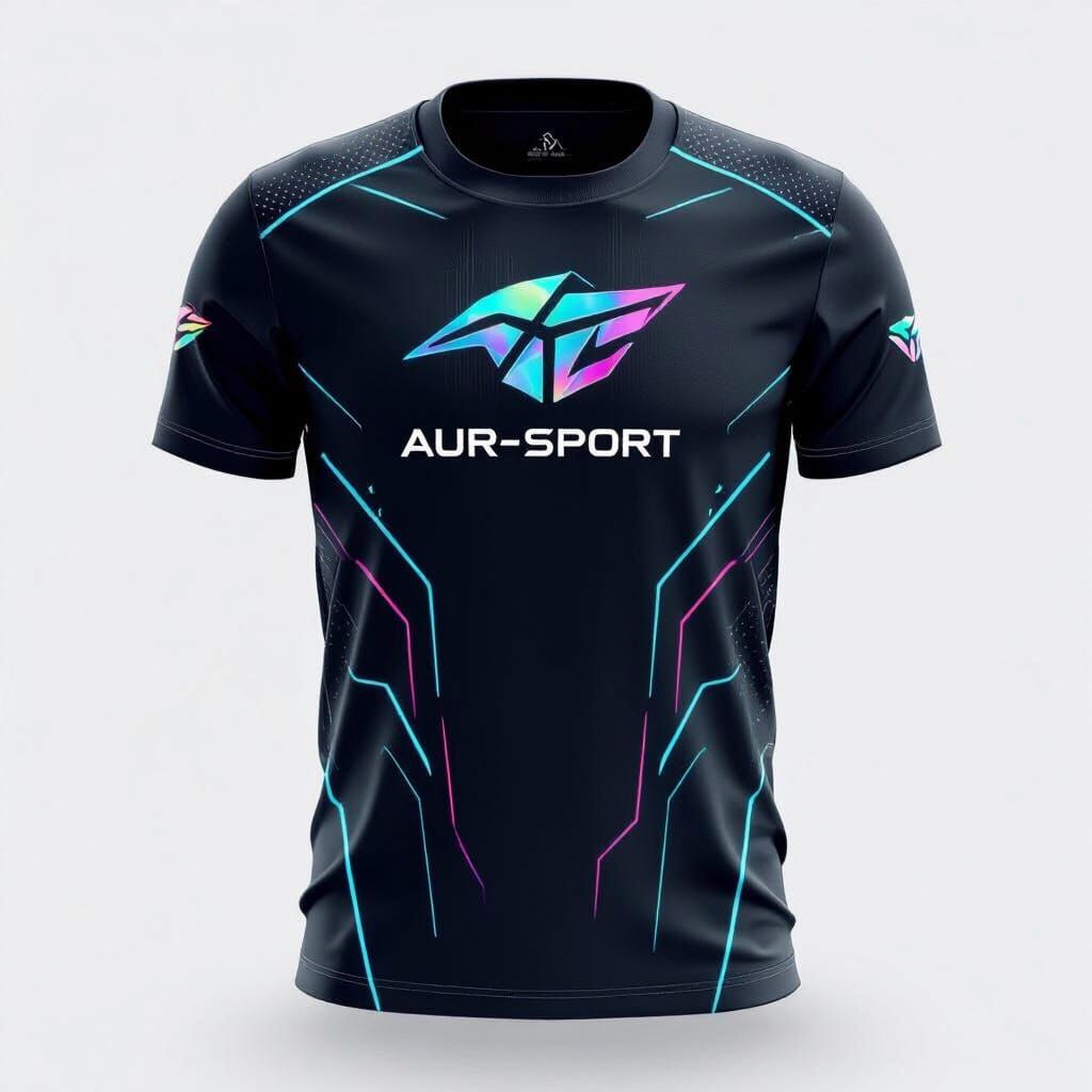 AURORA E-SPORT Jersey with Futuristic Logo Design