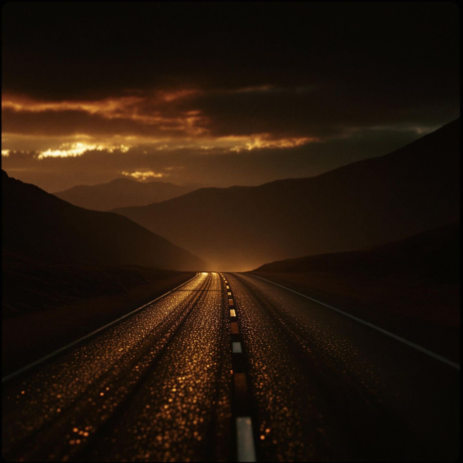 Epic Cinematic Road Traverses a Dreamlike Landscape