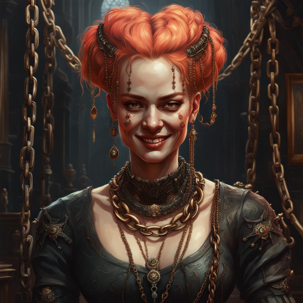 Coral Punk Blacksmith's Daughter Digital Painting