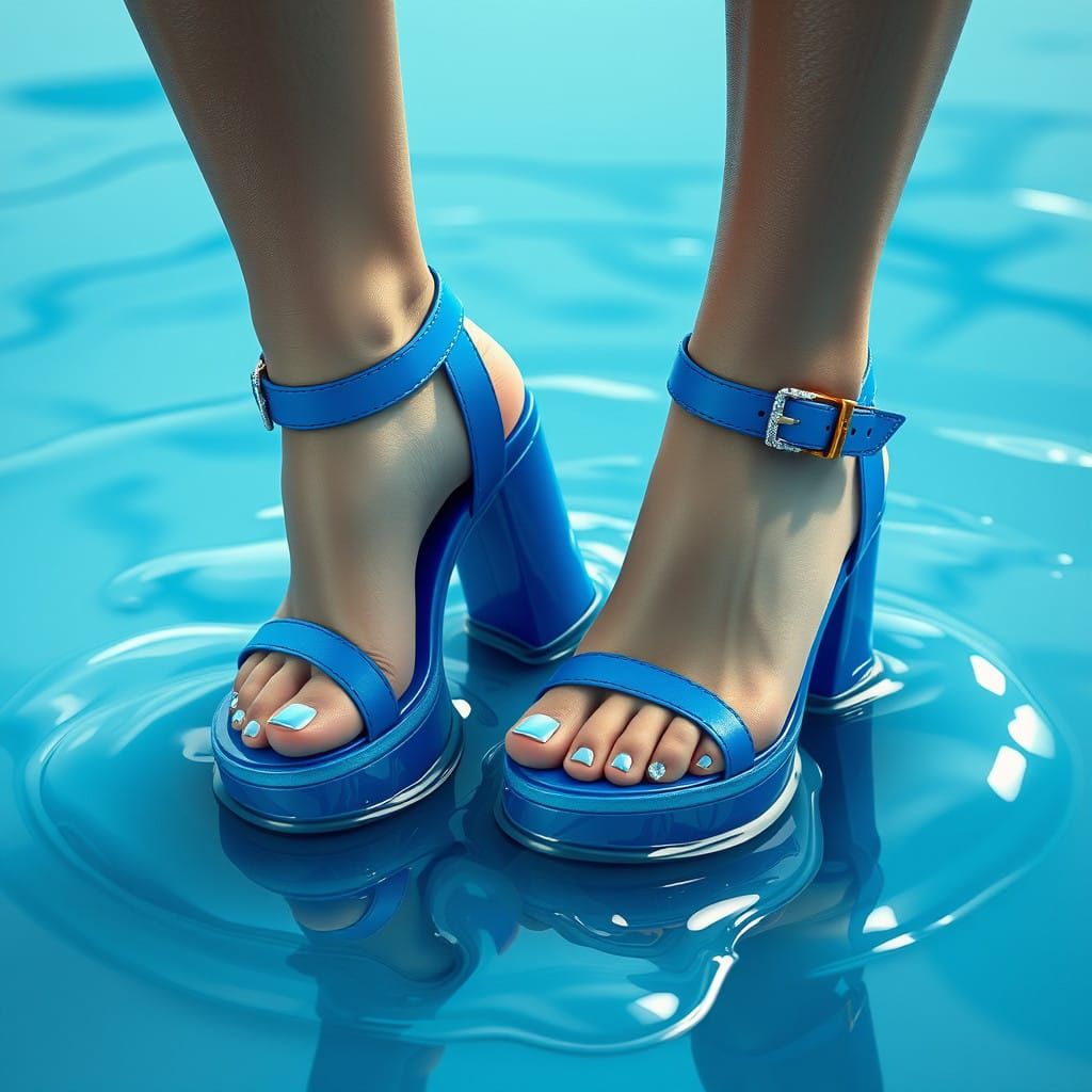 Elegant Feet Stuck in Mystical Glue, Fantasy Concept Art