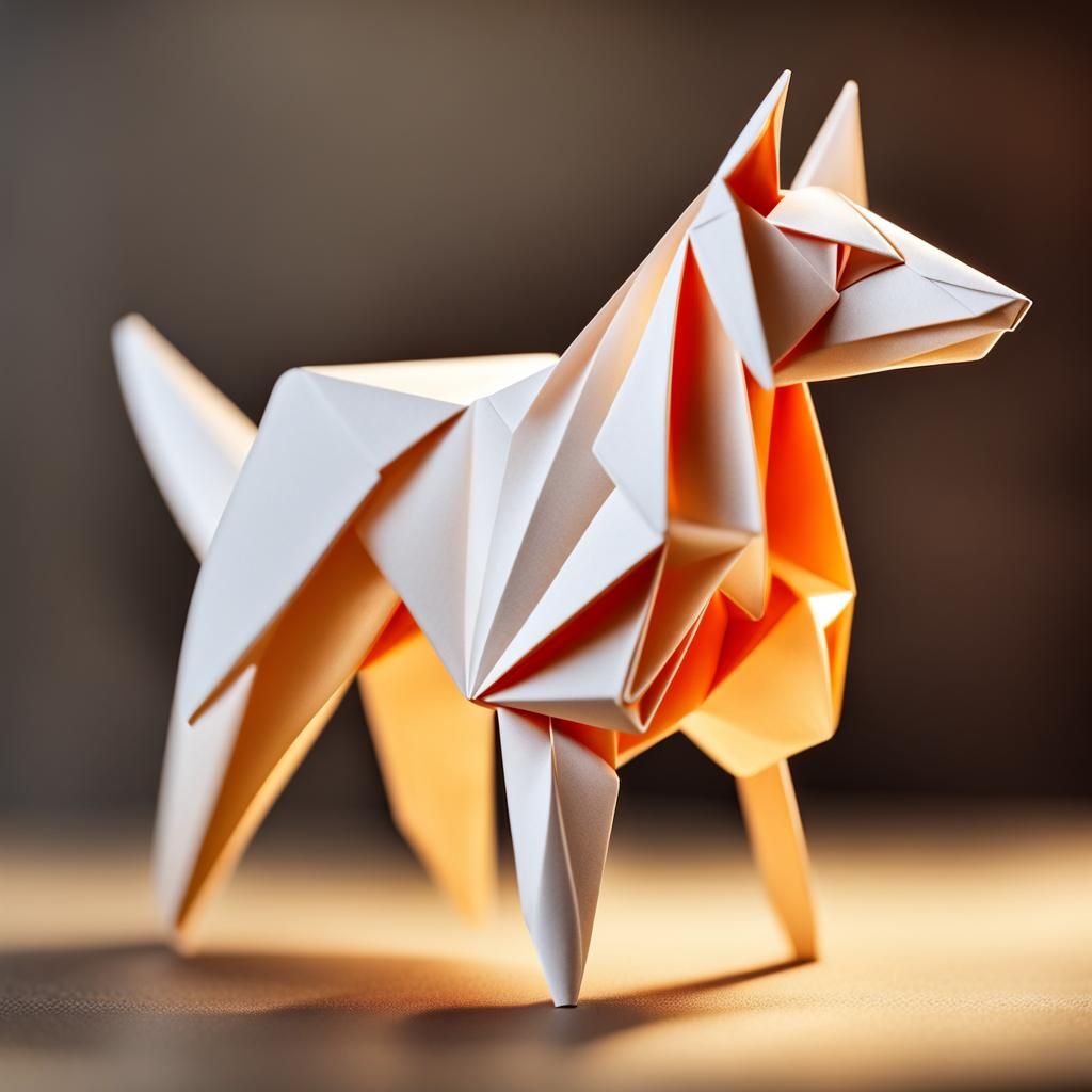 Origami Animal Papercraft in Soft Focus
