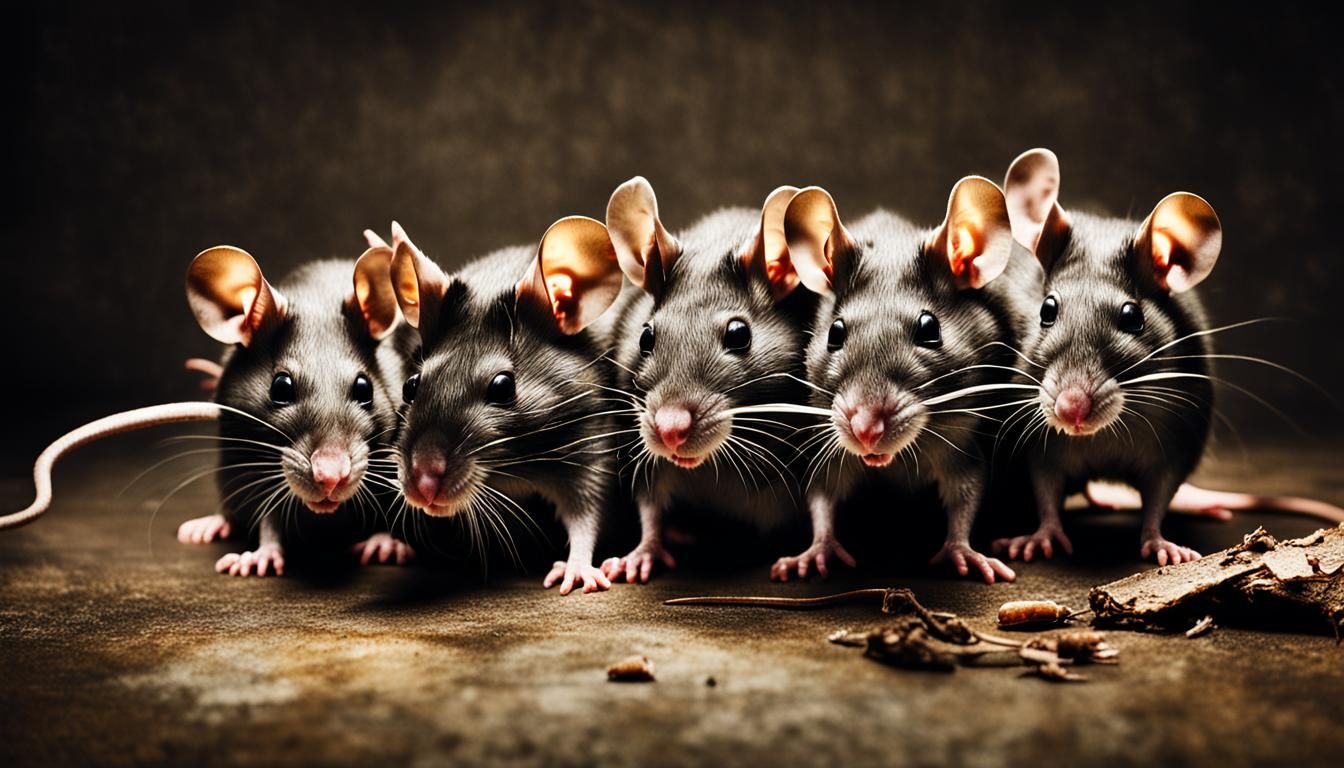 Surreal Image of Dead Rats Under Studio Lighting