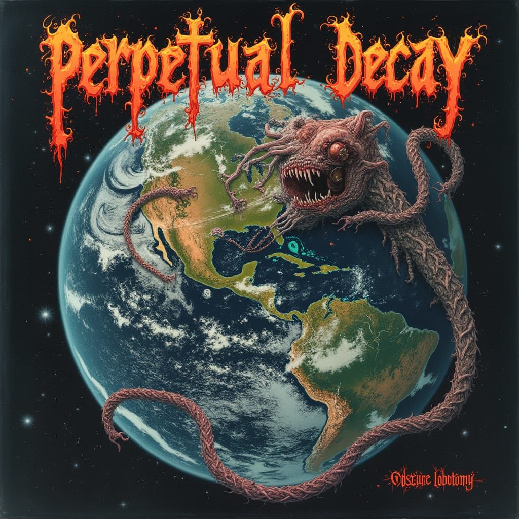 Grotesque Alien Assimilation of Earth in Beksiński Style