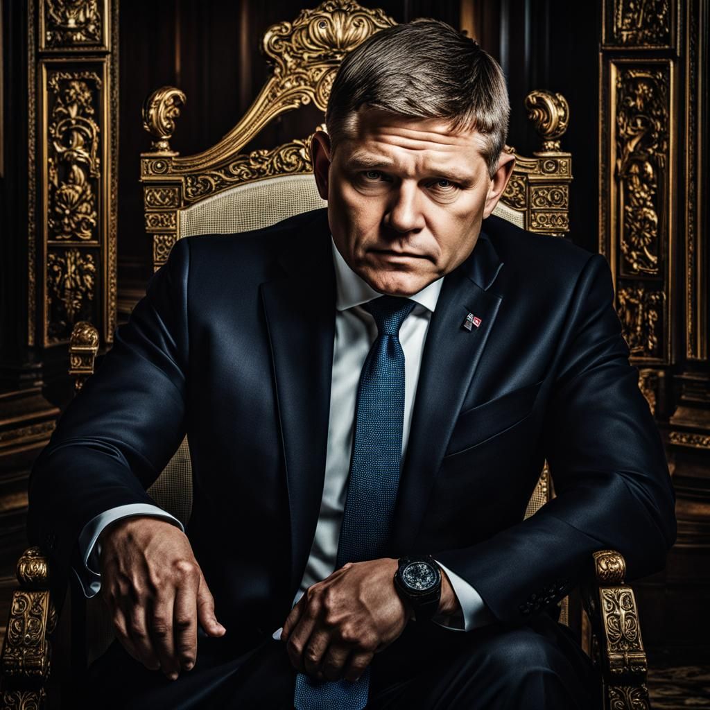 Hyperrealistic Portrait of Slovak Prime Minister