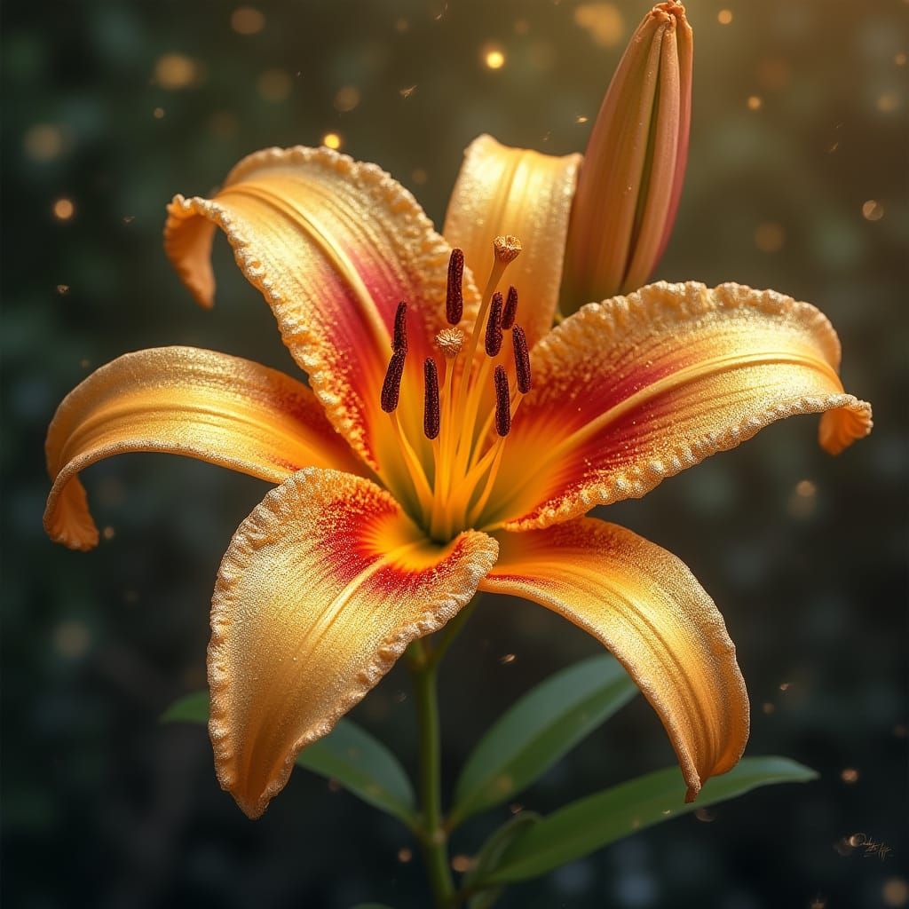 Gilded Lily with Fantasy Glitter