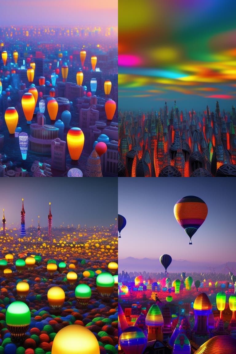 Balloon Apocalypse: A Steampunk Cityscape