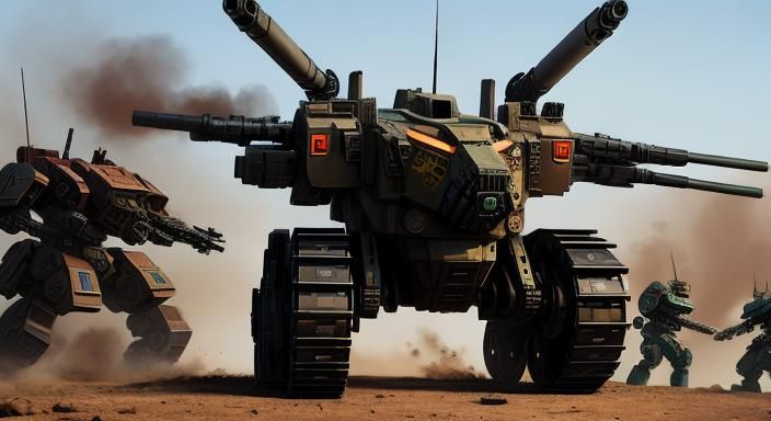 Imposing Battlemech Ready for Combat