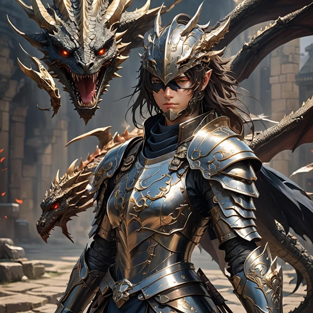 Anime Dragon Marked Psiknight with Masamune Armour