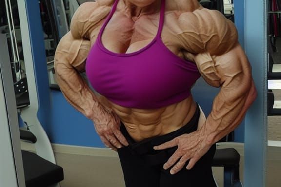 Muscular Bodybuilder Grandma with Ripped Physique