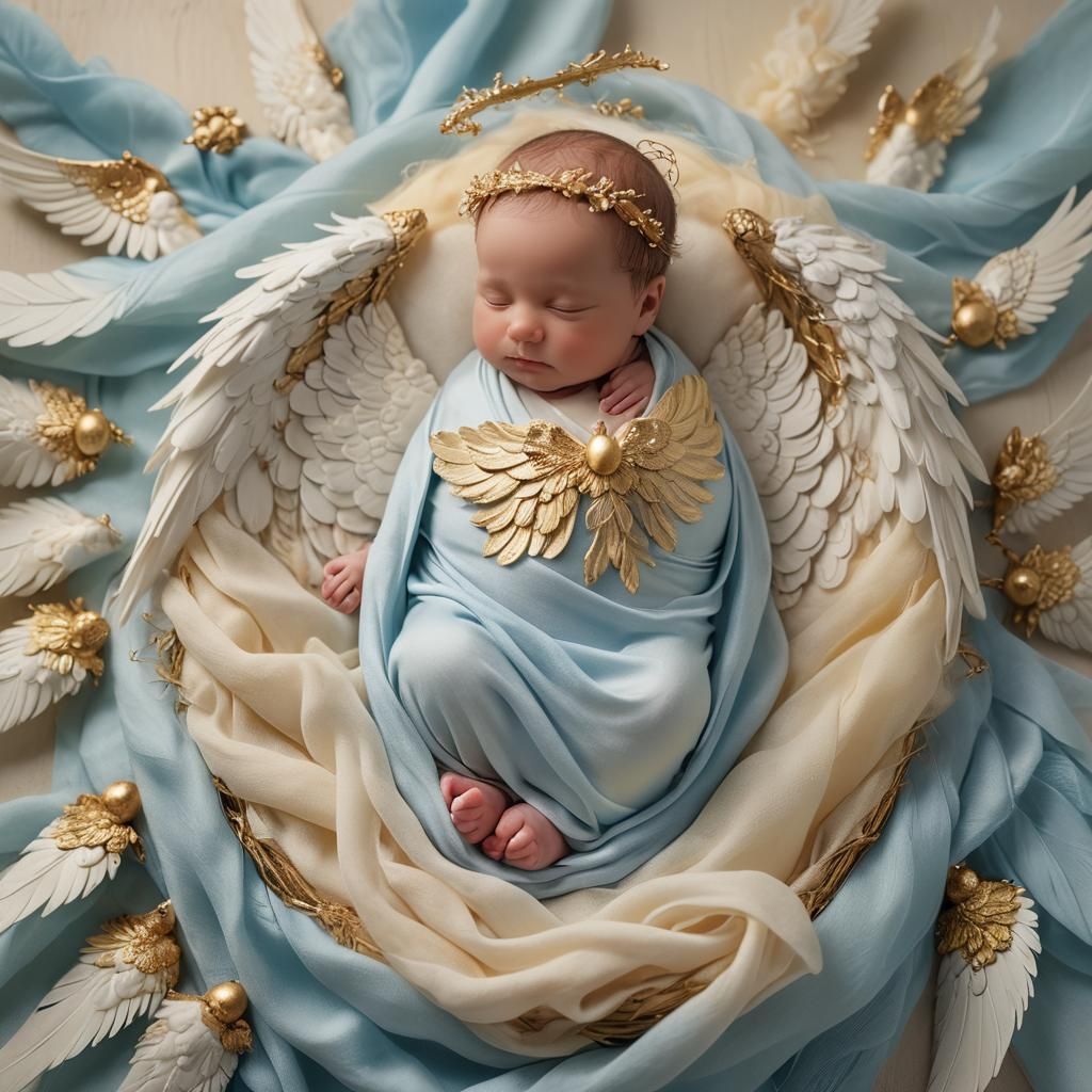 Ethereal Newborn Angel: Soft-Focus Photography