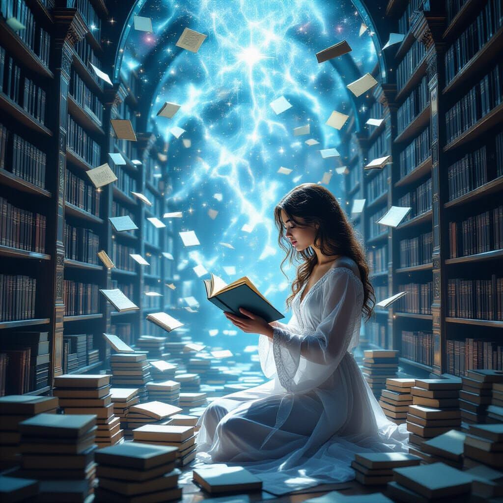 Spectral Librarian in Celestial Archive