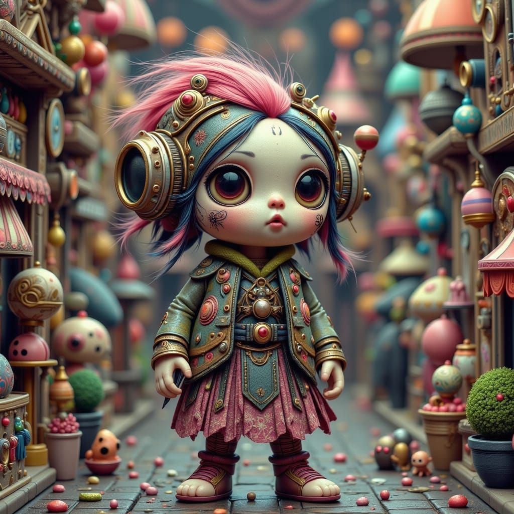 Adorable Automata Shop for Baby Animals in Steampunk Toy Sto...