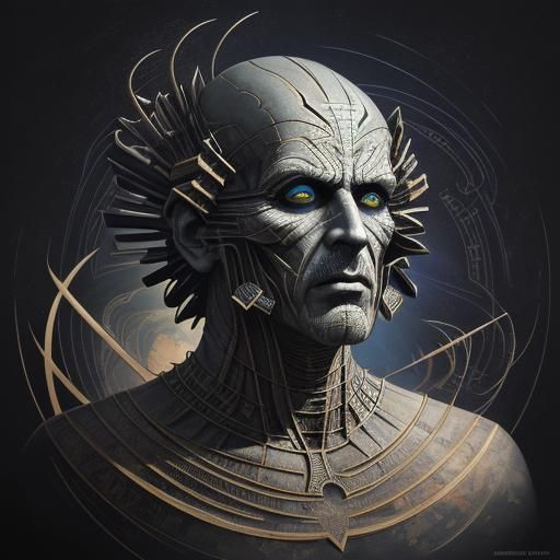 Mummy Horror in Art Nouveau Steampunk Style