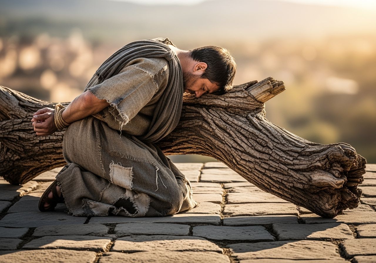 Bound Roman Peasant in Despair