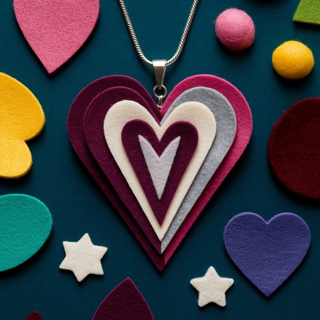 Gothic Heart Pendant in Pre-Raphaelite Style