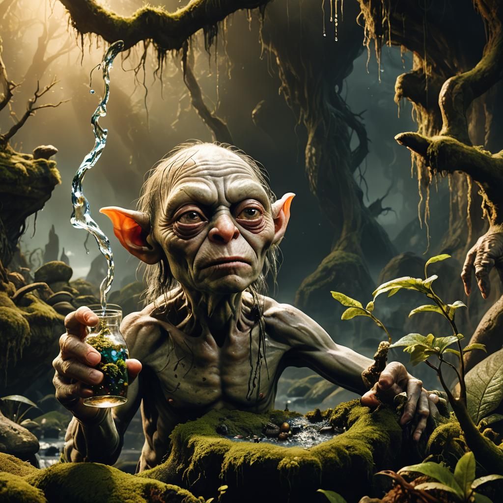 Gollum and Bong: Fantasy Concept Art