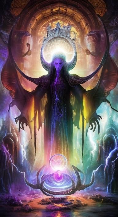 Youthful Magi Conjuring Wisp in Hyperrealism