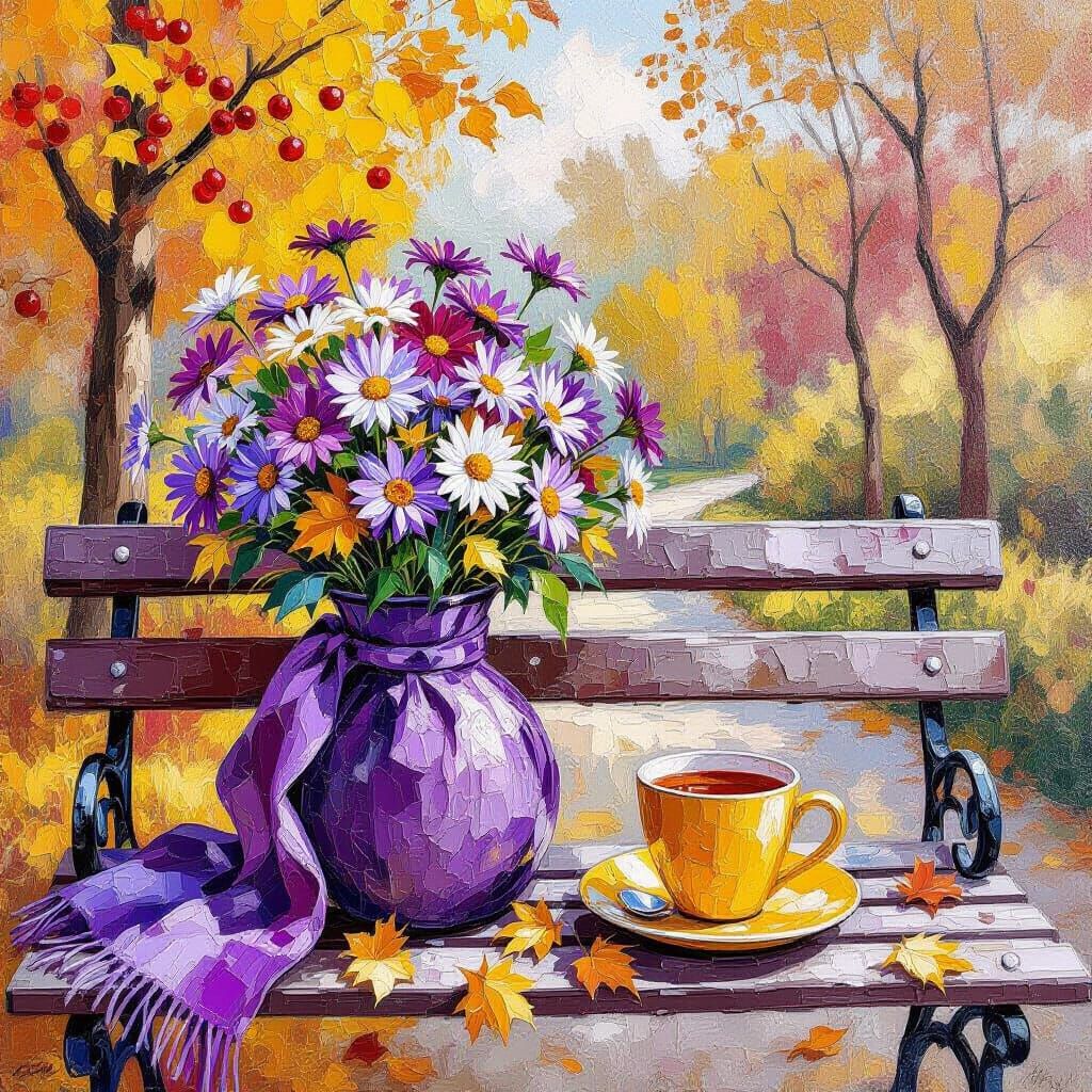 Autumn Arrangement Watercolor Painting