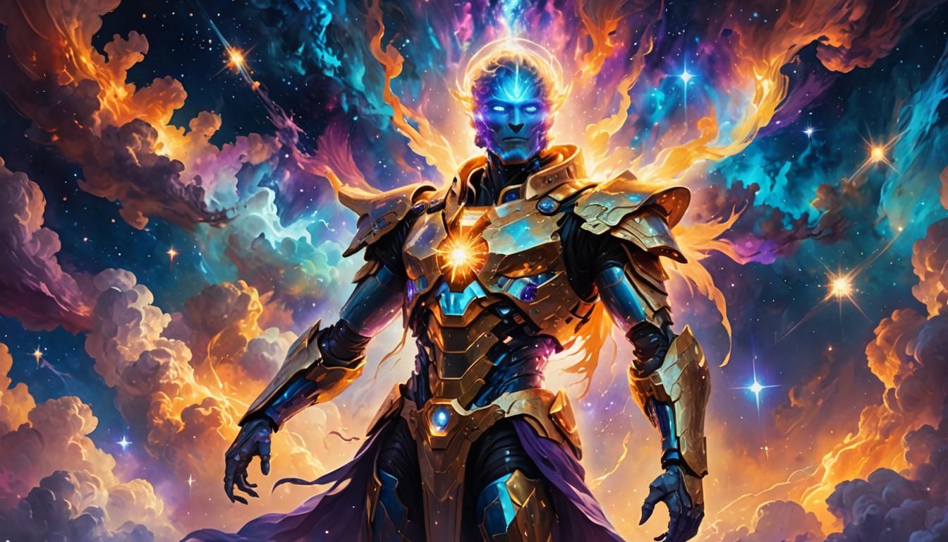 Humanoid celestial beeing of light