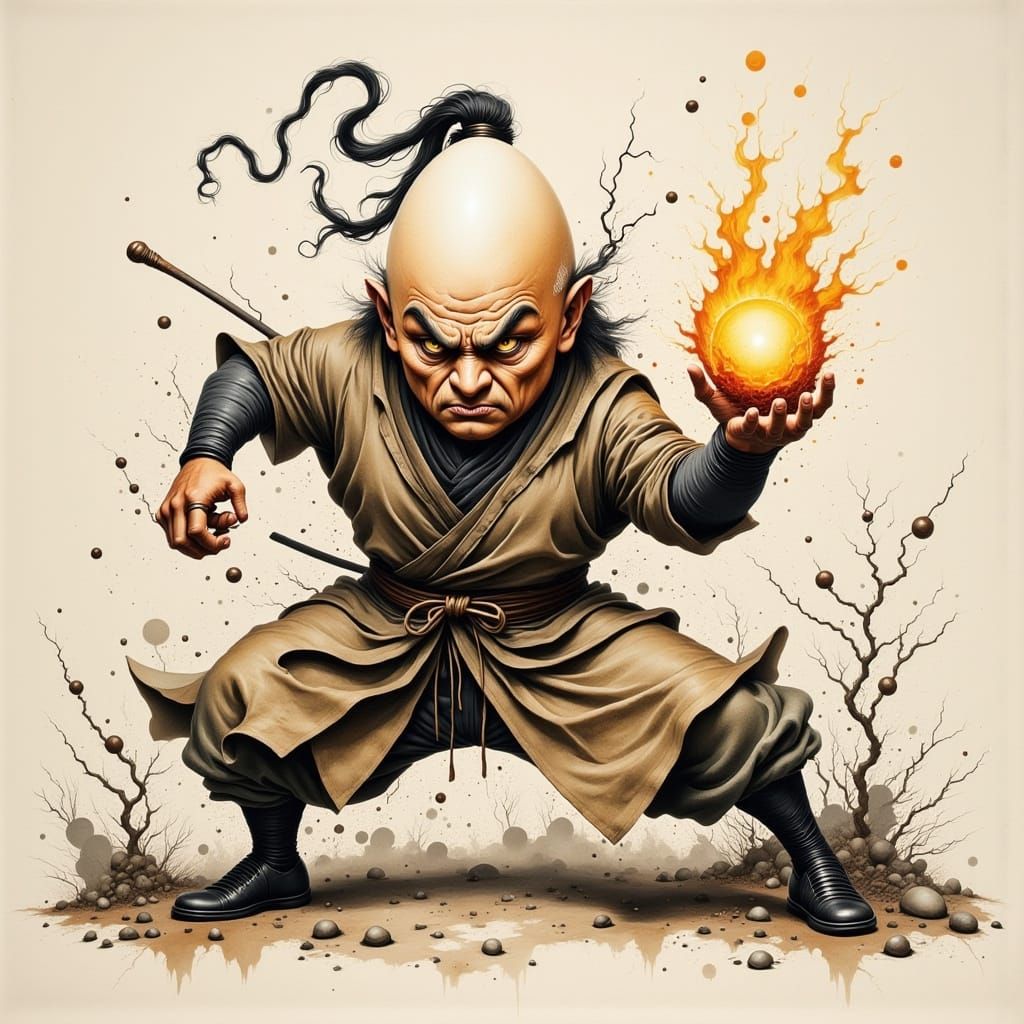 Kung Fu Egg: Modern Chinese Ink Painting