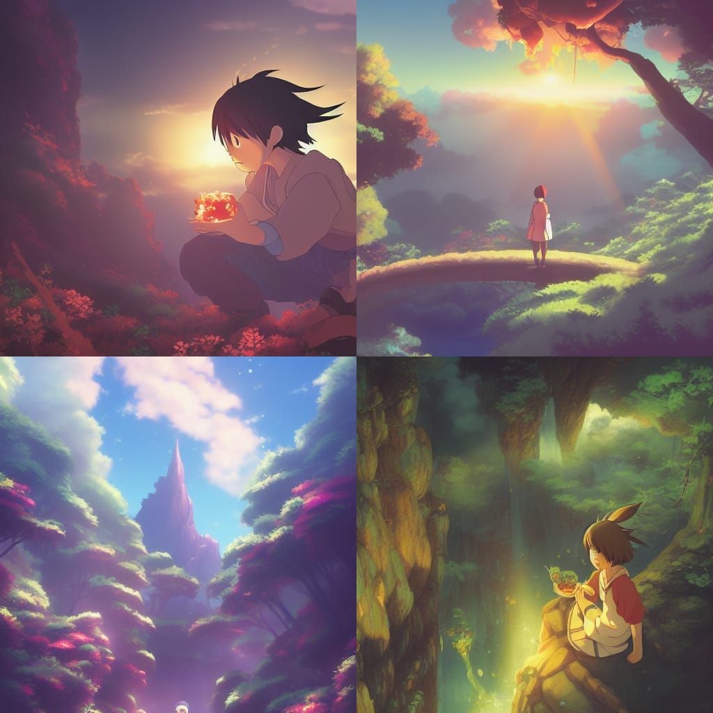 Fantasy Food in Studio Ghibli Anime Style