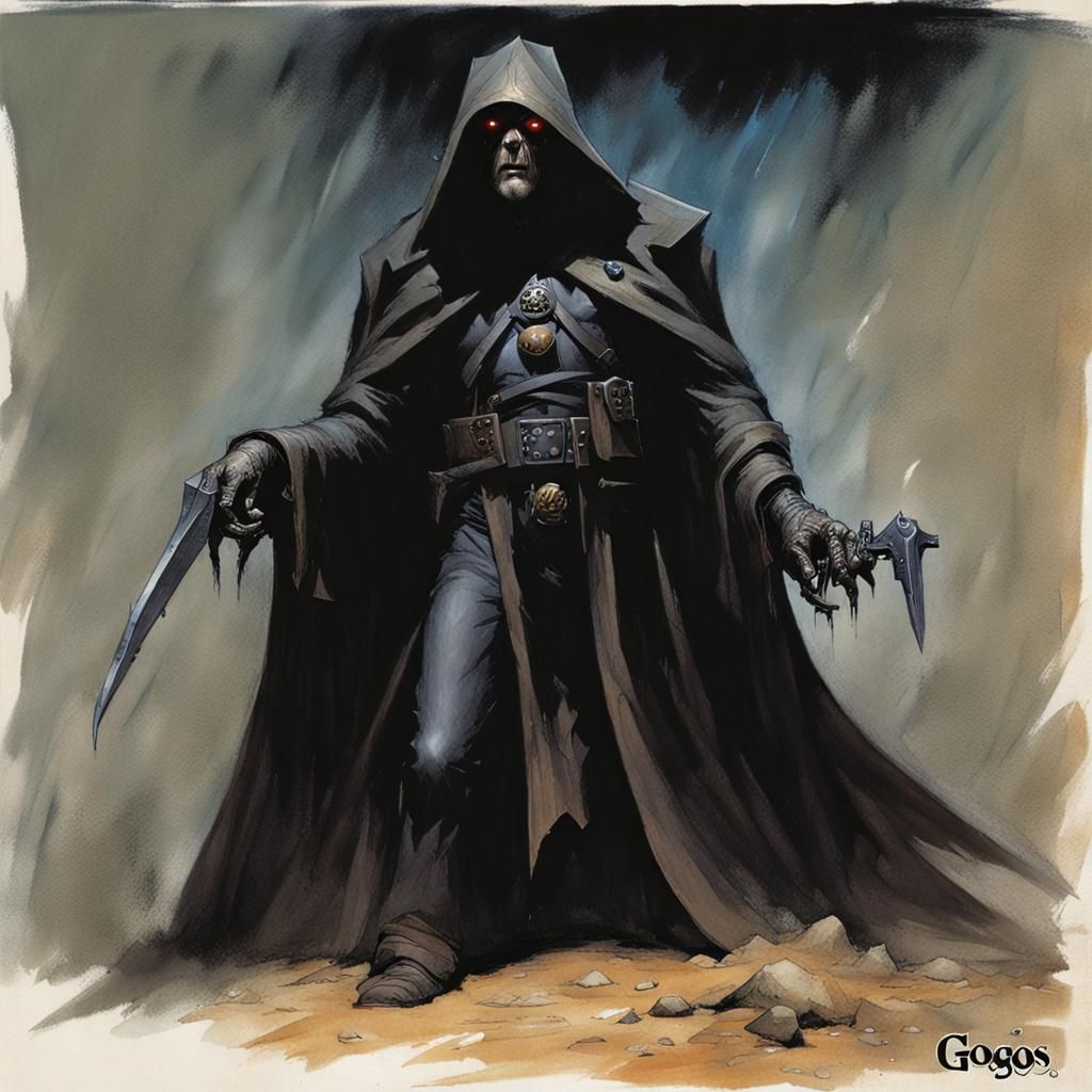 Grimdark Portrait in Gothic Horror Style