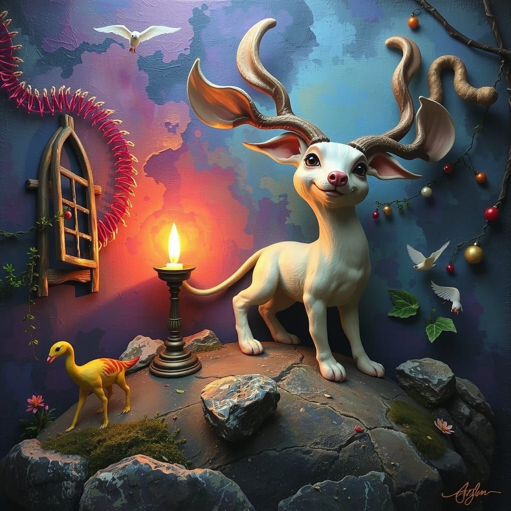 Vibrant Masterpiece in Triadic Colors