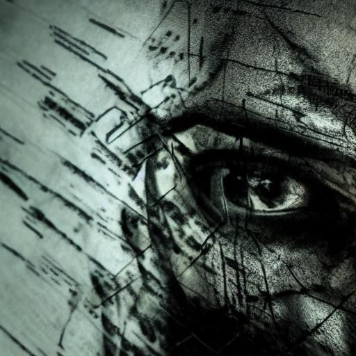 Man Trapped in Crossword Puzzle: Hyper-Realistic Photo