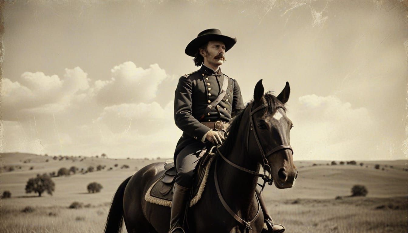 Timeless Portrait of General Custer in Vintage Style