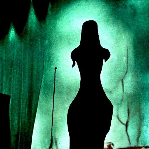 Morticia Addams Nude in Cabaret Setting