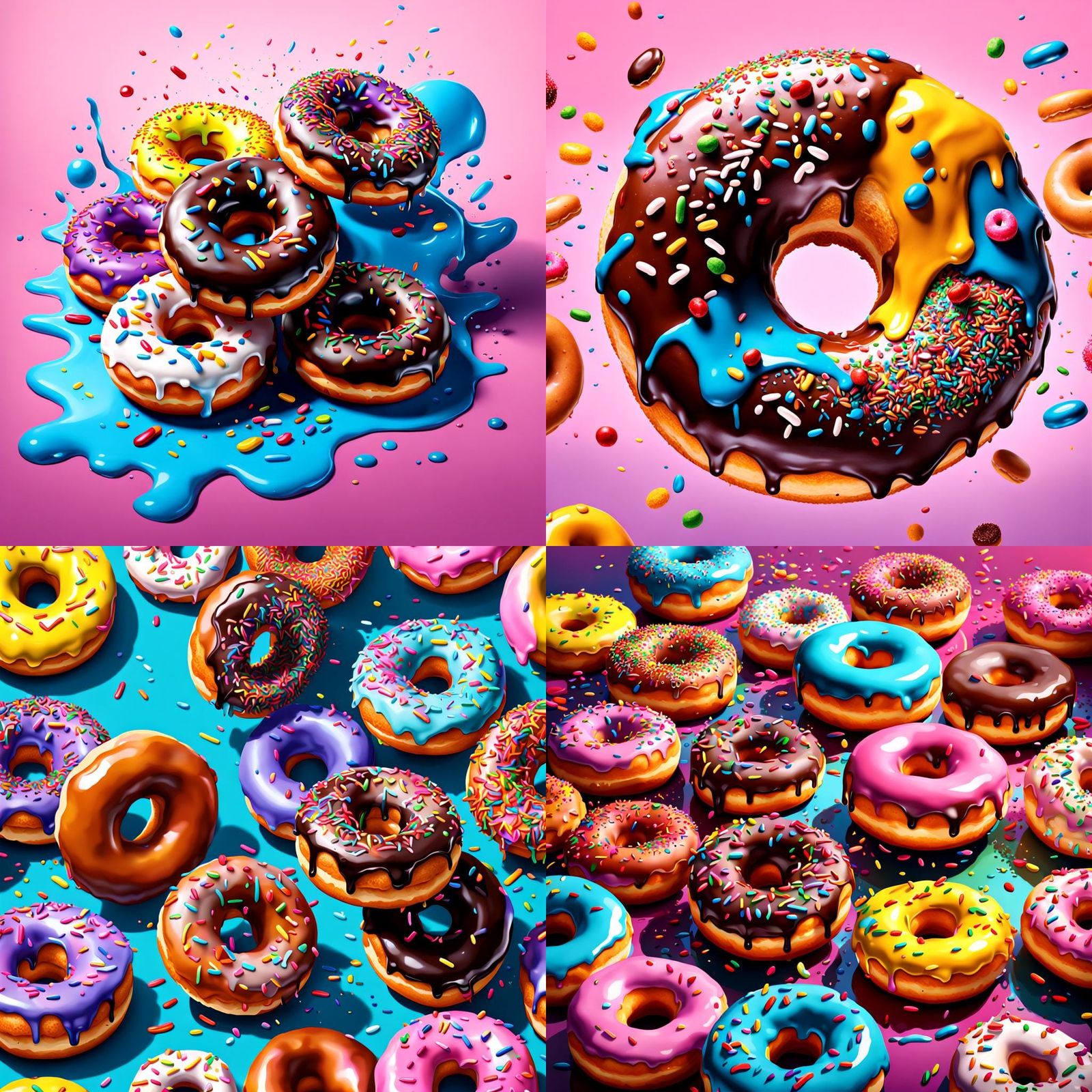 Hyperrealistic Doughnut World: A Delicious Concept Art