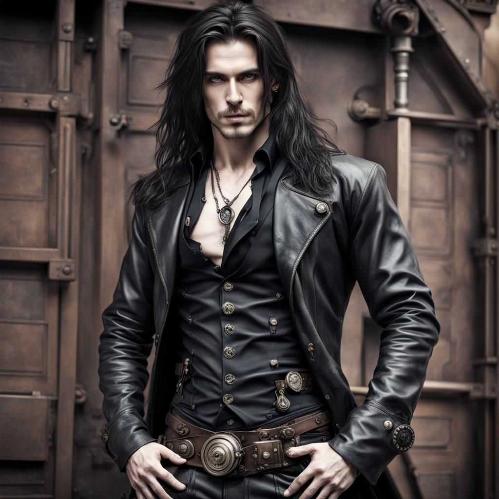 Gothic Male with Steampunk Engine
