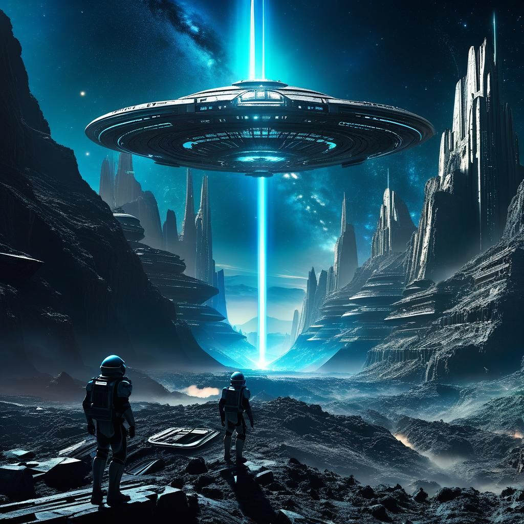 Benevolent Pleiadians Offer Peace Above Ruined City