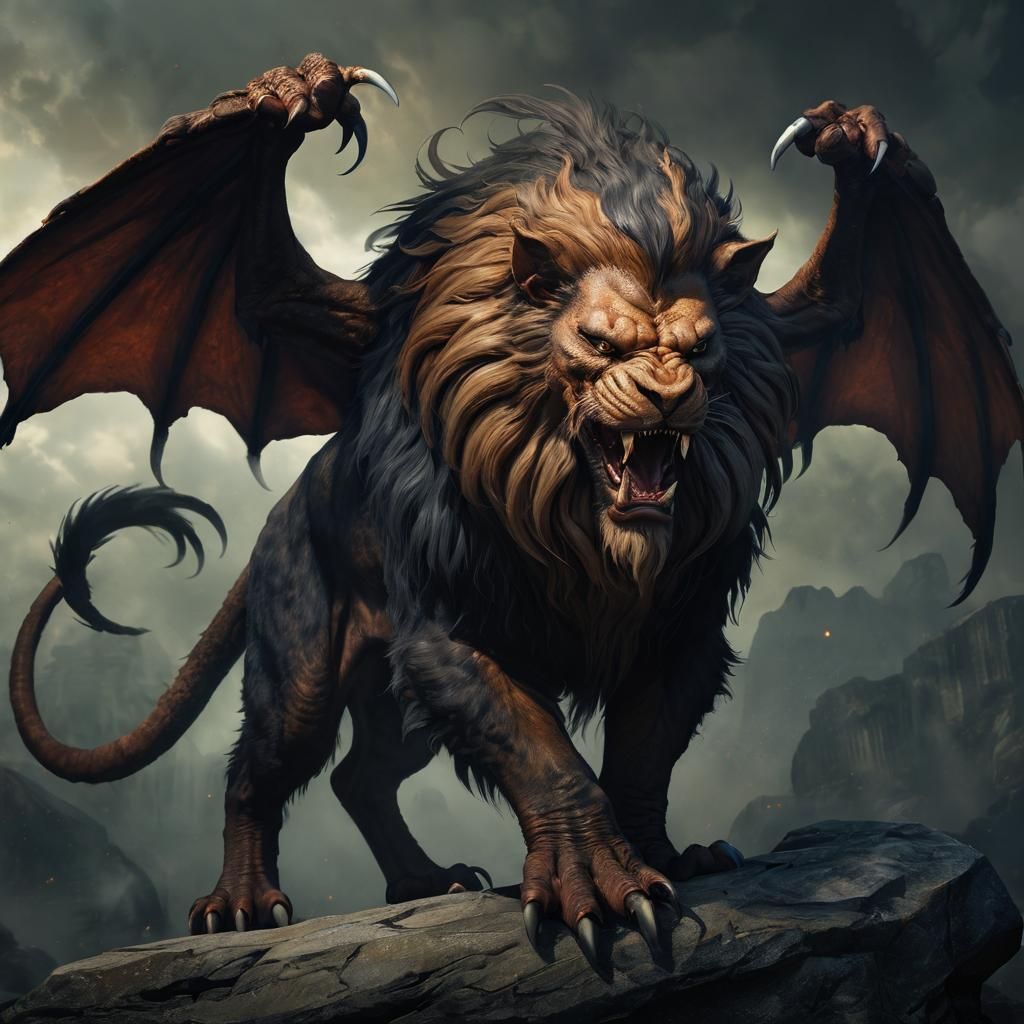 Fearsome Demonic Manticore Monster