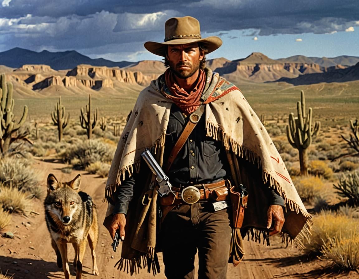 Wild West Bandit in New Mexico Desert