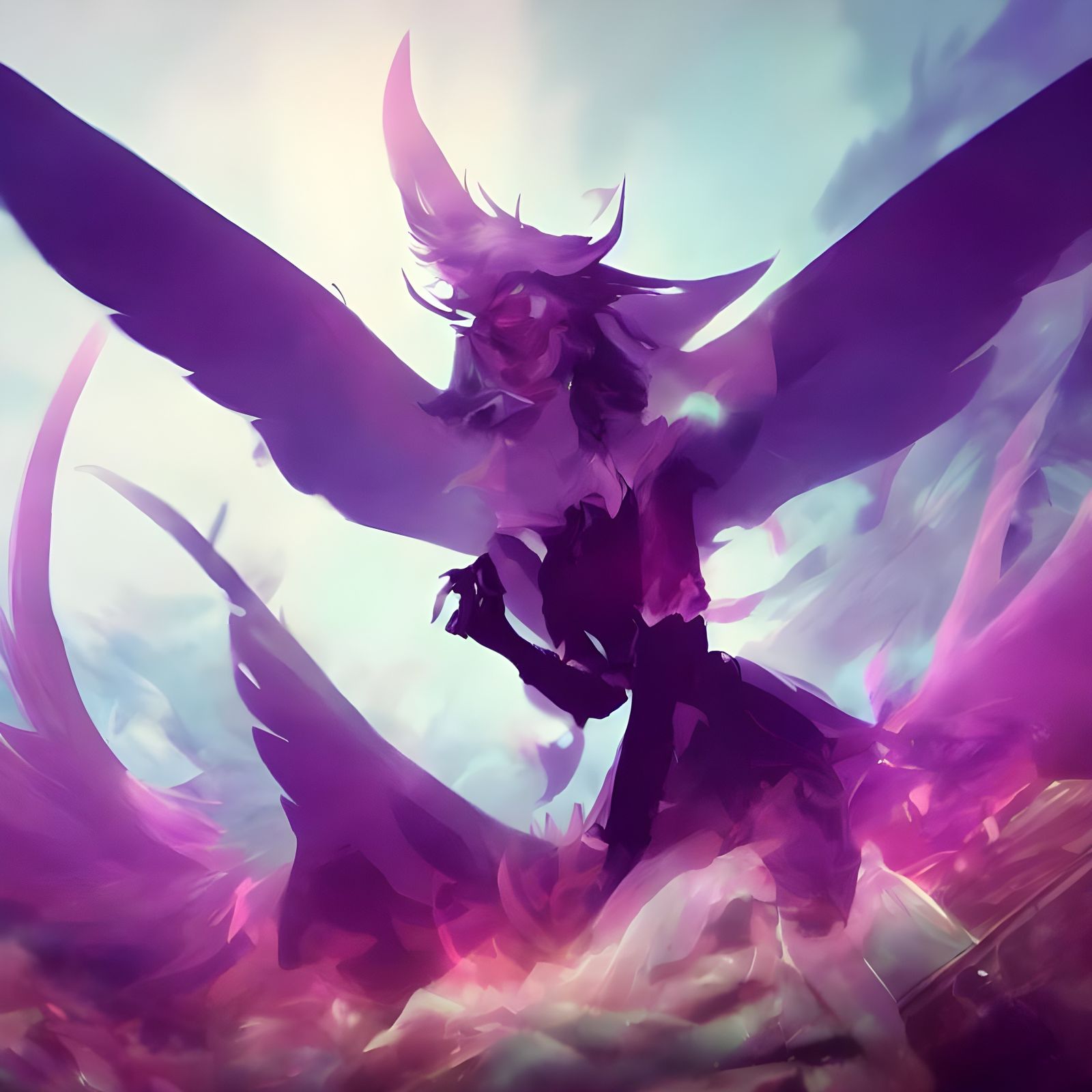 Moth Demon with Wing Cape in Hazbin Hotel Style