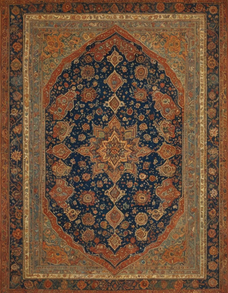 Persian Carpet as Oil Painting by Gurney