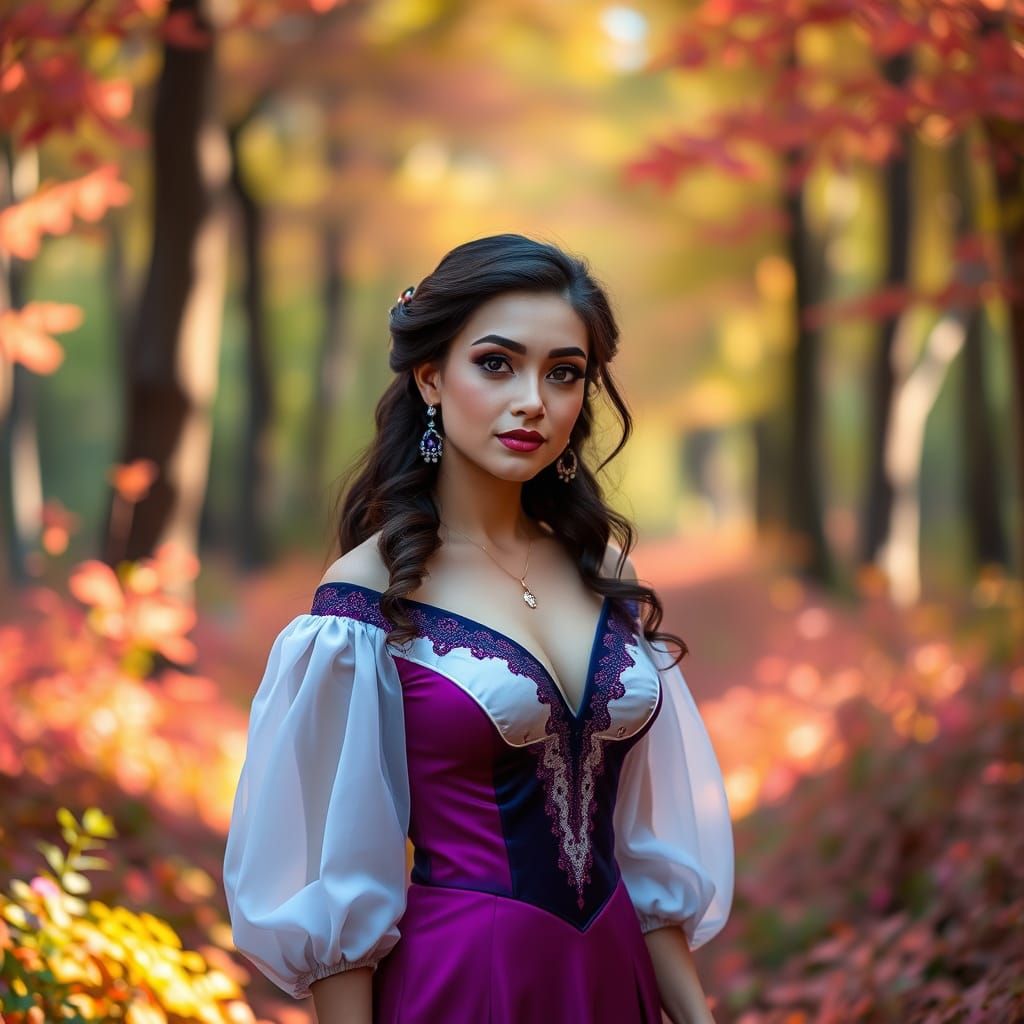 Disney's Tru in Ombre Forest: Dreamlike Portrait