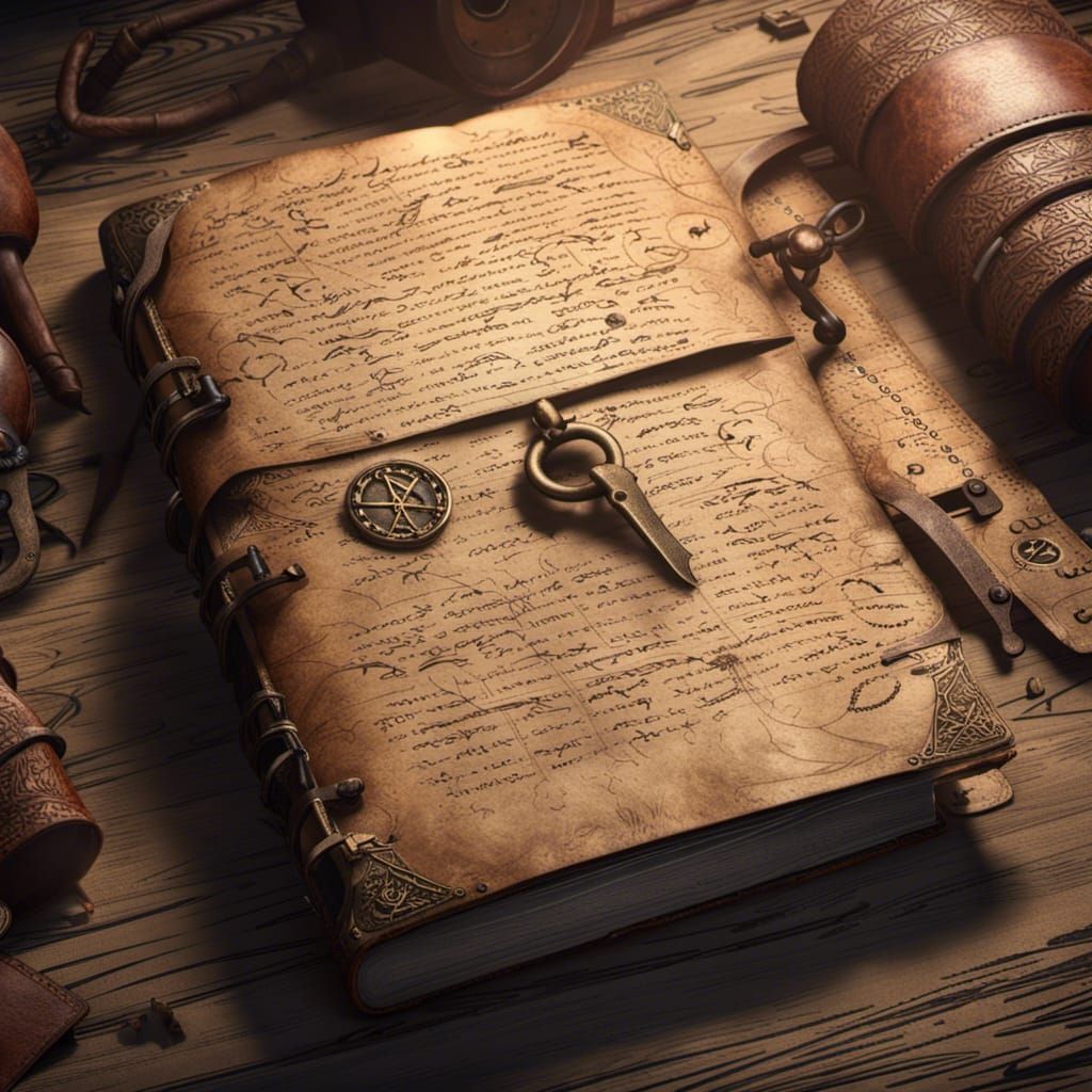 Mystical Runes Adorn Ancient Journal