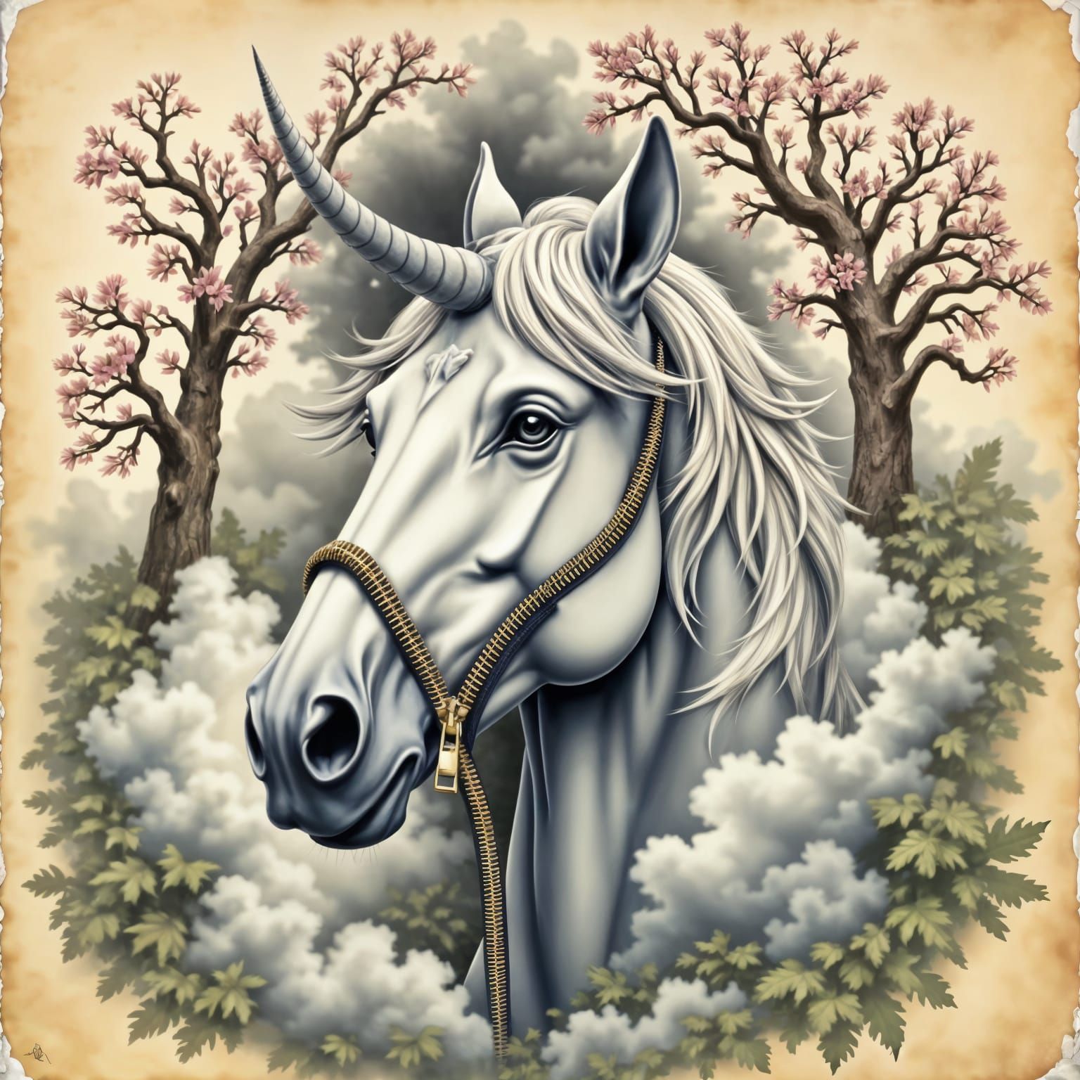 Unicorn with Zipper Horn: A Magical Creature