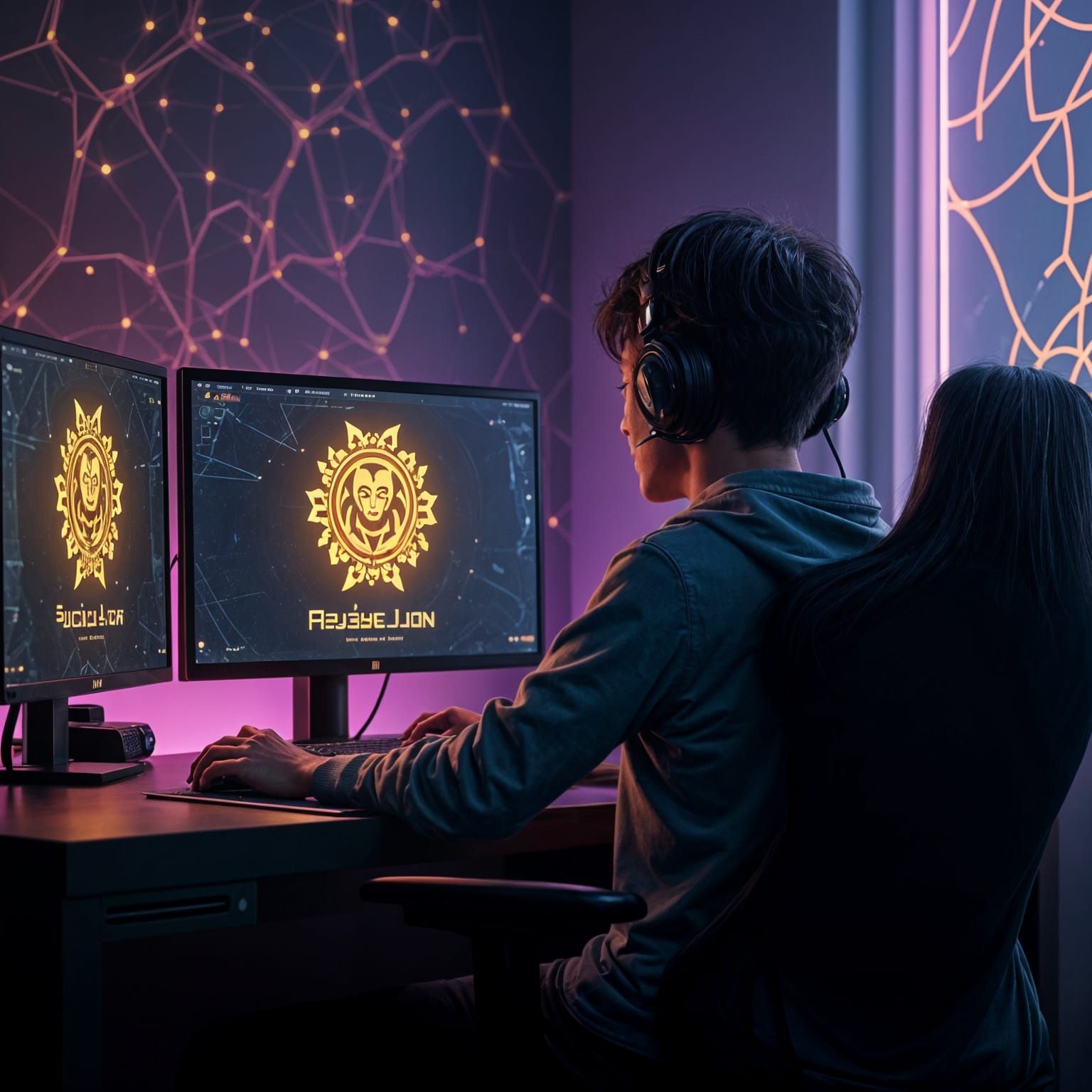 Lionsun Coin Radiant Gaming Universe Wallpaper Design