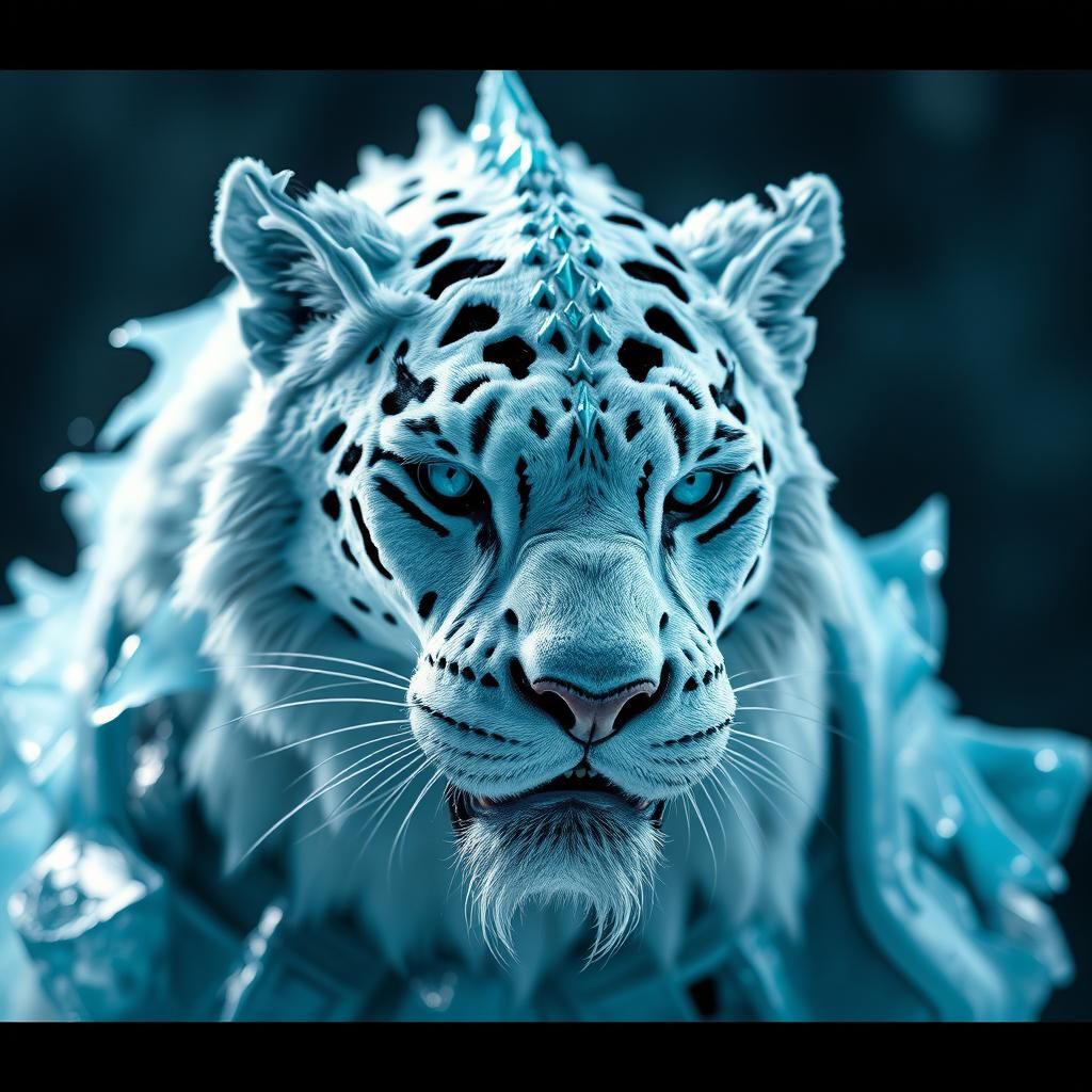 Icy Demon Panther in Fantasy Concept Art