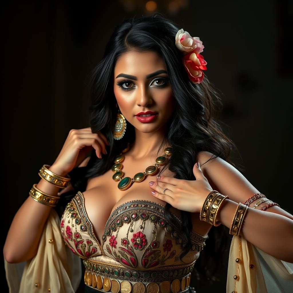 Egyptian Belly Dancer in Exotic Setting