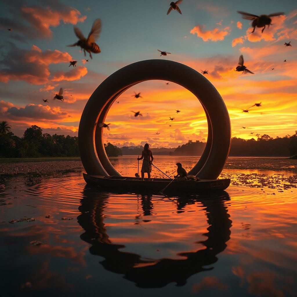 Mystical Amazon Journey in Spiral Sculpture