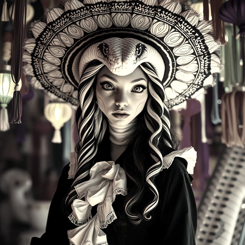 Day of the Dead Snake Goddess in Mexico