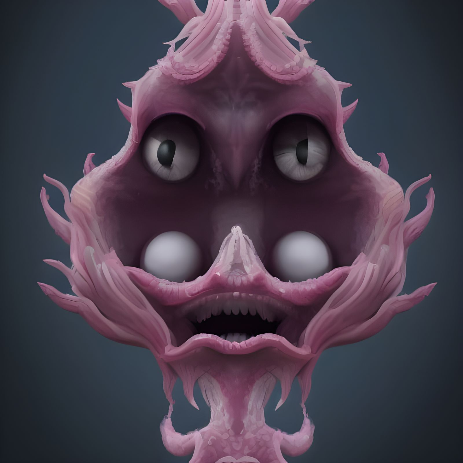 Symmetrical Fantasy Creature in a Magical Landscape