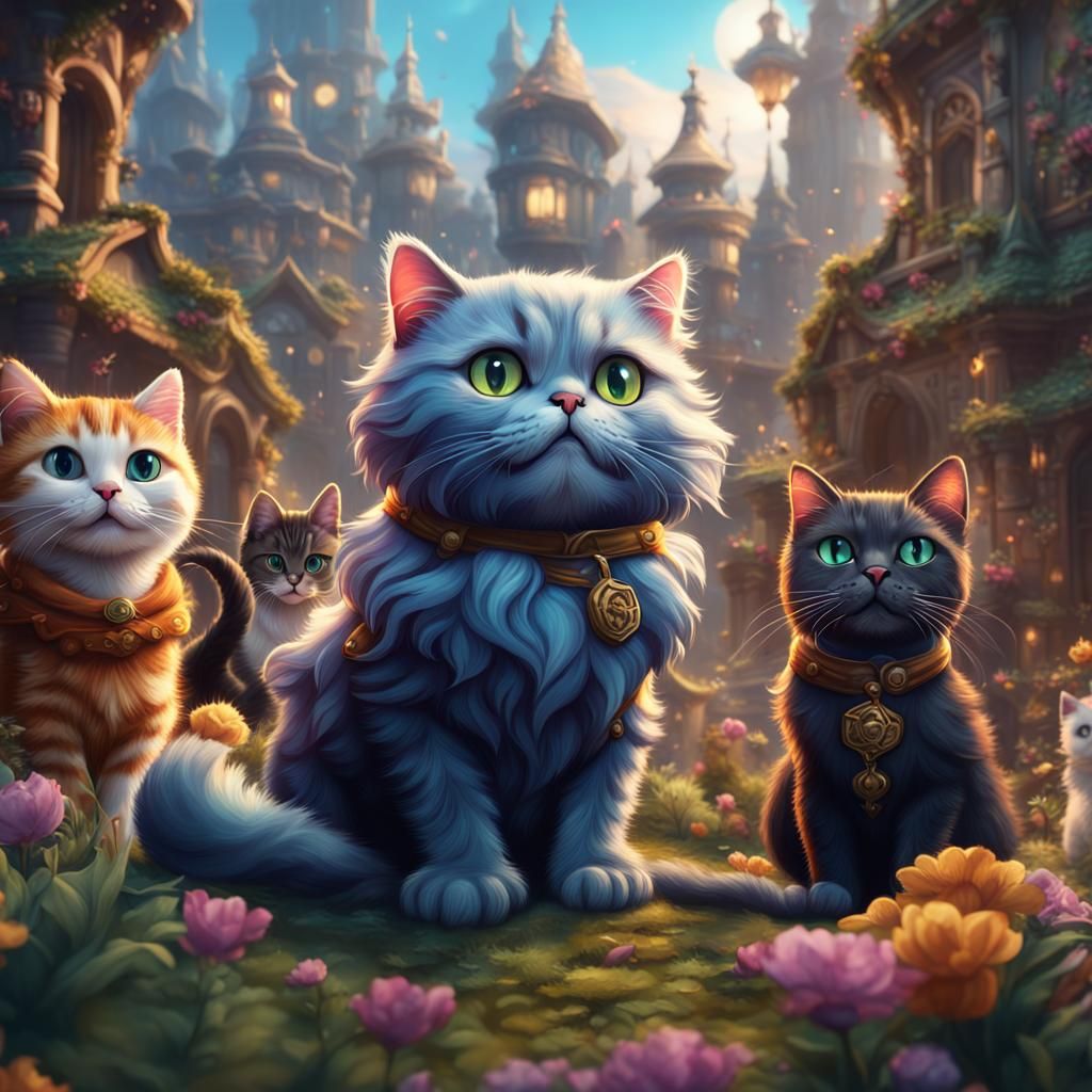 Cute Cat's Life: A Fantastical Detailed Time-Lapse