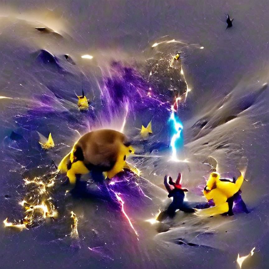 Pikachu vs Thanos in Norway Black Hole