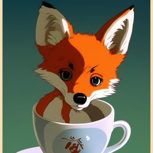 Baby Fox in Teacup: Anime Key Visual