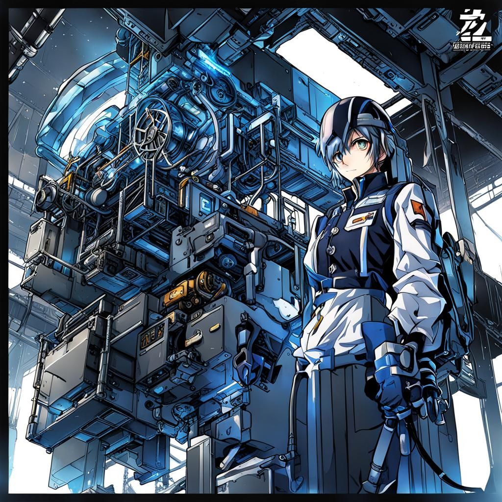 Engineer in Anime Key Visual Style